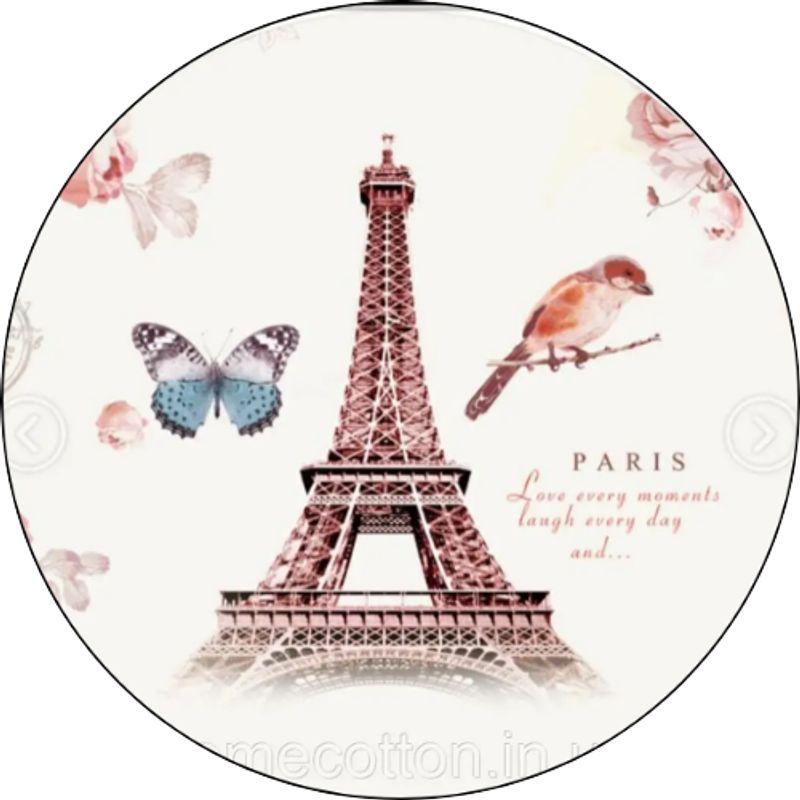 GENERICO - Toalla de playa redonda de torre Eiffel Paris con flecos