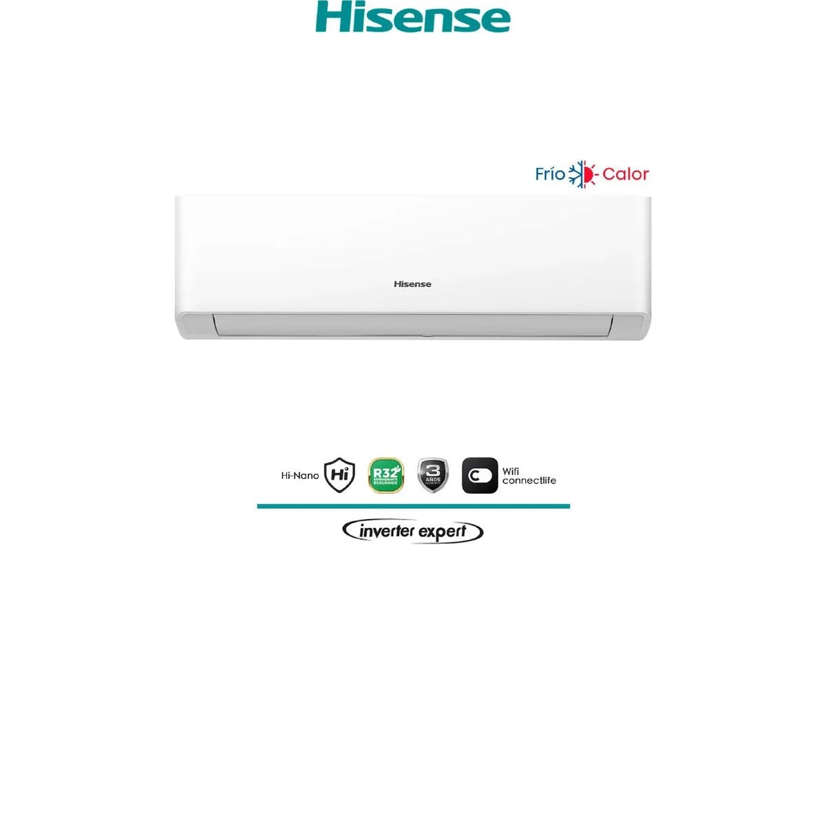 HISENSE - Aire Acondicionado Split Inverter 9000 btu HISENSE Hi Vida Blanco