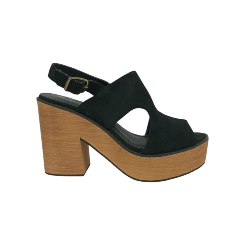 HERIEL - Sandalia Negra Plataforma Mujer