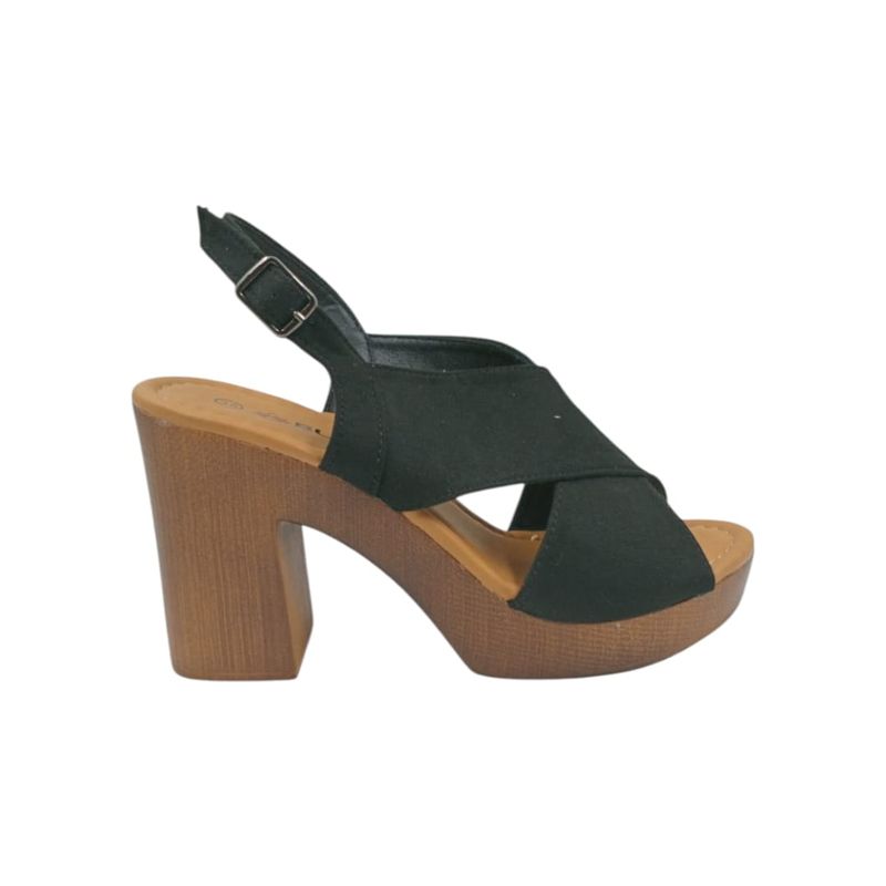 HERIEL - Sandalia Negra Plataforma Mujer
