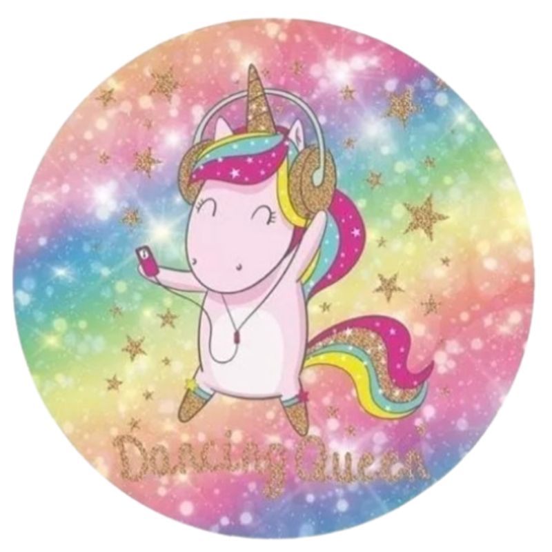 GENERICO - Toalla de playa redonda de unicornio con flecos