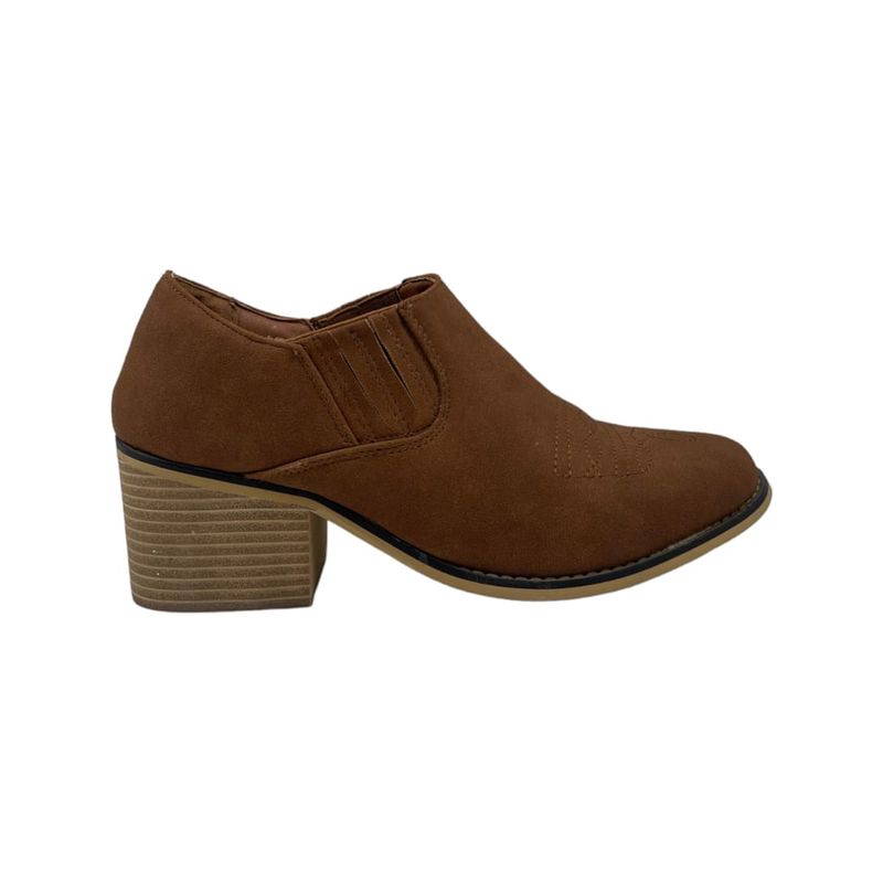 HERIEL - Zapato Café Taco Cuadrado Mujer
