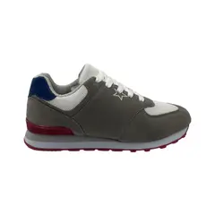 HERIEL - Zapatilla Gris Gamuza Mujer