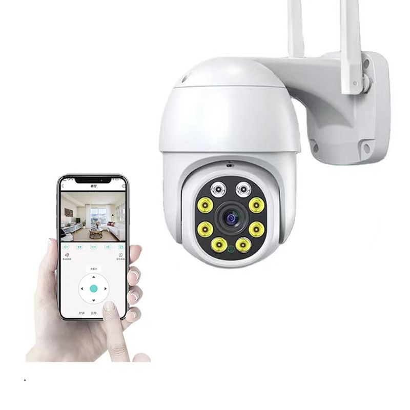 GENERICO - Cámara IP Inalámbrica WiFi Impermeable IP66 para Exterior con Alarma