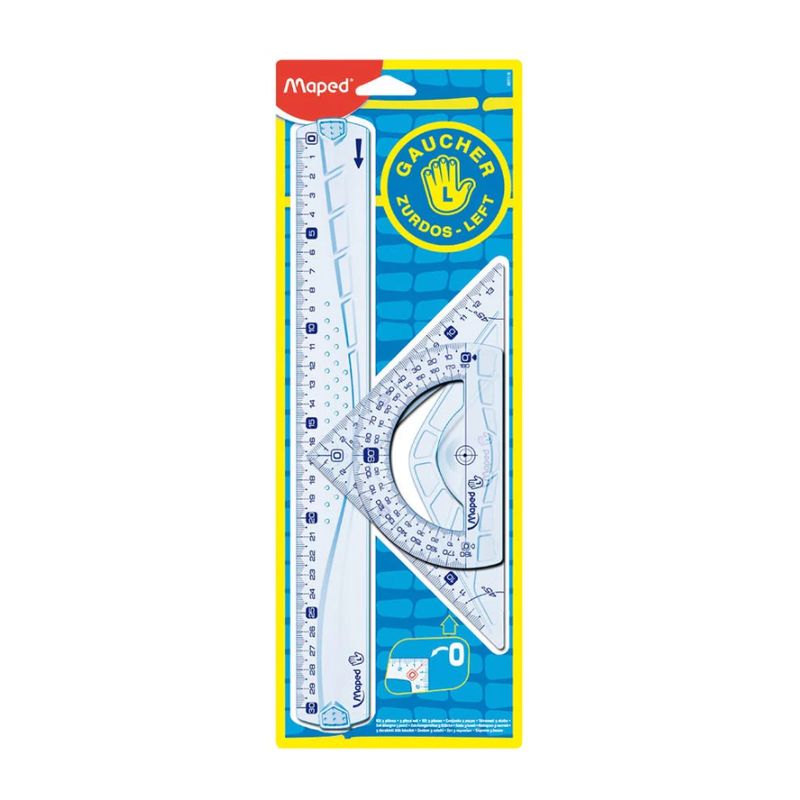 MAPED - Set Geometria Maped Para Zurdos 3 Piezas
