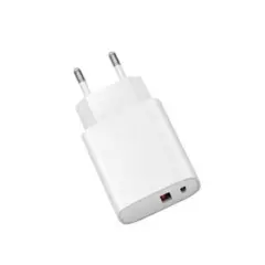 TECNOLAB - CARGADOR USB USB CARGA RAPIDA + CABLE TIPO C A LIGHTNING BLANCO