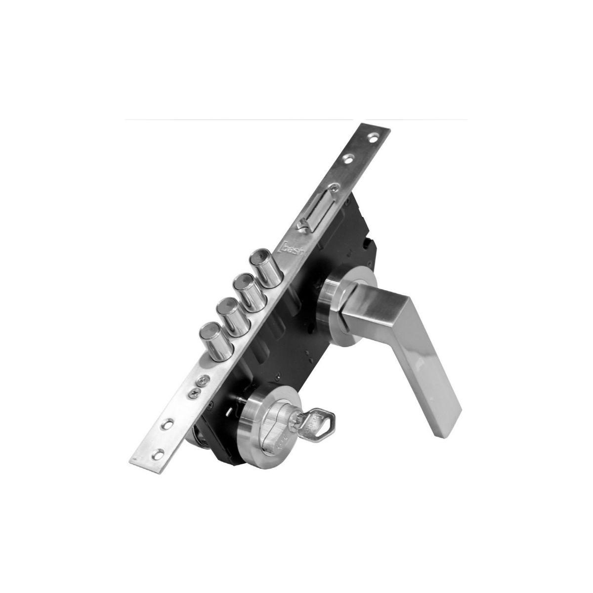 BASH - Cerradura De Embutir Manilla Principal Bash 8809 Acero Inox Mano Derecha