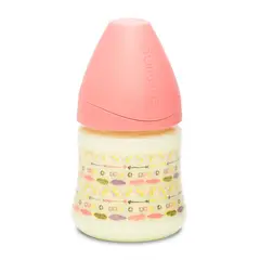 SUAVINEX - MAMADERA 150ML TETINA REDONDA SILICONA INDIO ROSADO +0M