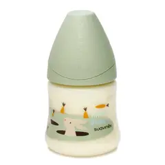 SUAVINEX - MAMADERA 150ML TETINA ANATÓMICA LATEX 0-6M BUNNY VERDE