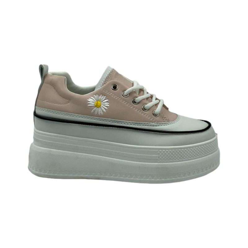 HERIEL - Zapatilla Rosa Plataforma Mujer