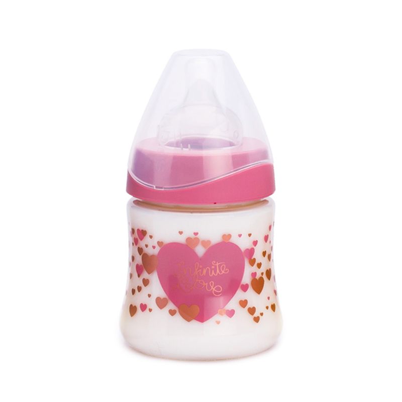 SUAVINEX - MAMADERA PREMIUM 150ML TETINA REDONDA SILICONA CORAZÓN +0M