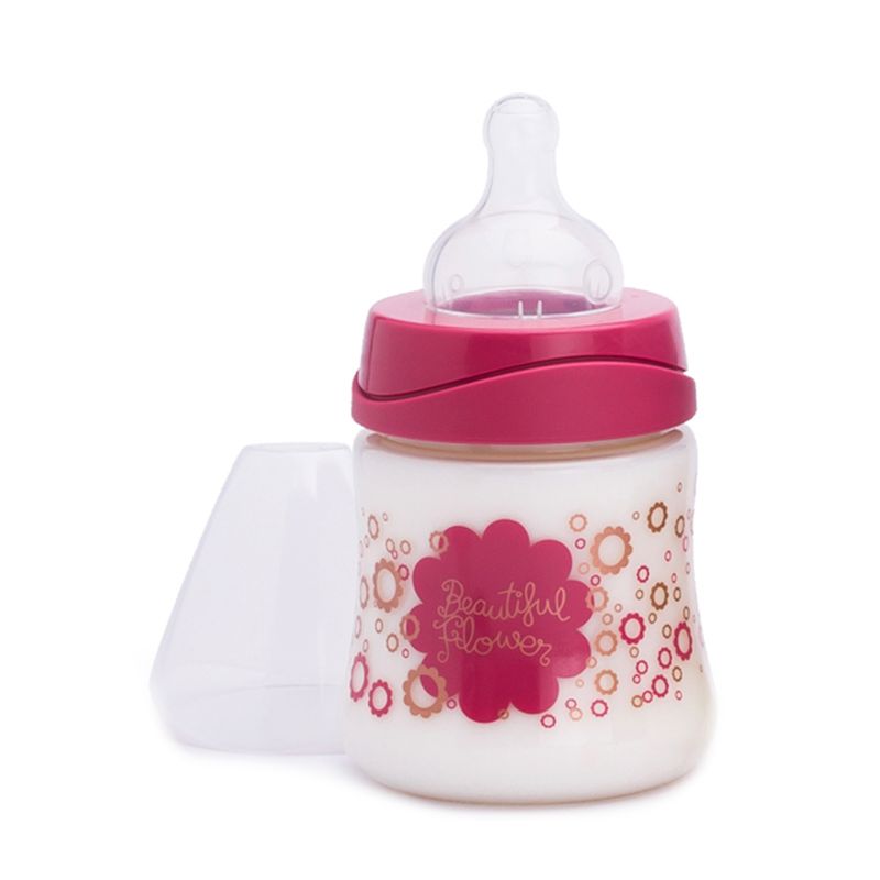 SUAVINEX - MAMADERA PREMIUM 150ML TETINA REDONDA SILICONA FLOR +0M