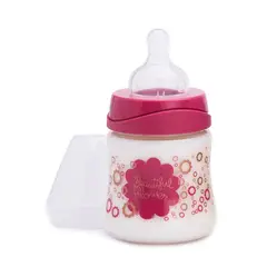 SUAVINEX - MAMADERA PREMIUM 150ML TETINA REDONDA SILICONA FLOR +0M