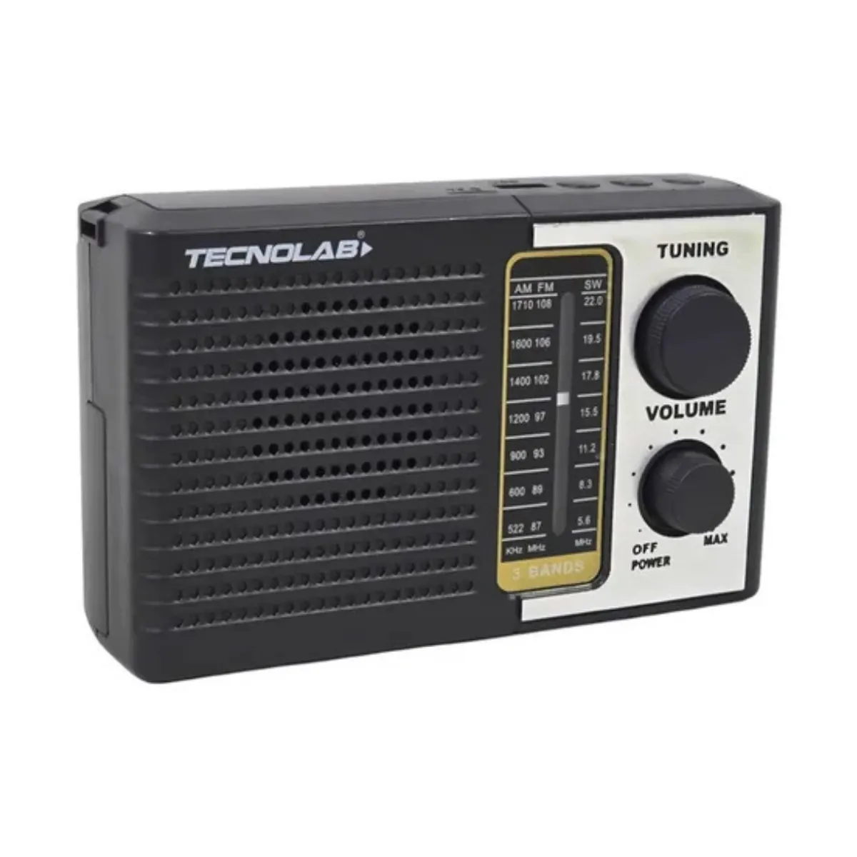 TECNOLAB - RADIO PORTATIL TECNOLAB TL639 NEGRO  5W