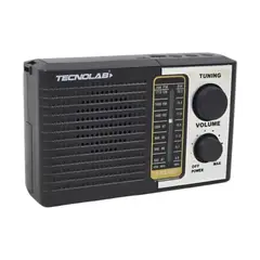 TECNOLAB - RADIO PORTATIL TL639 NEGRO 5W