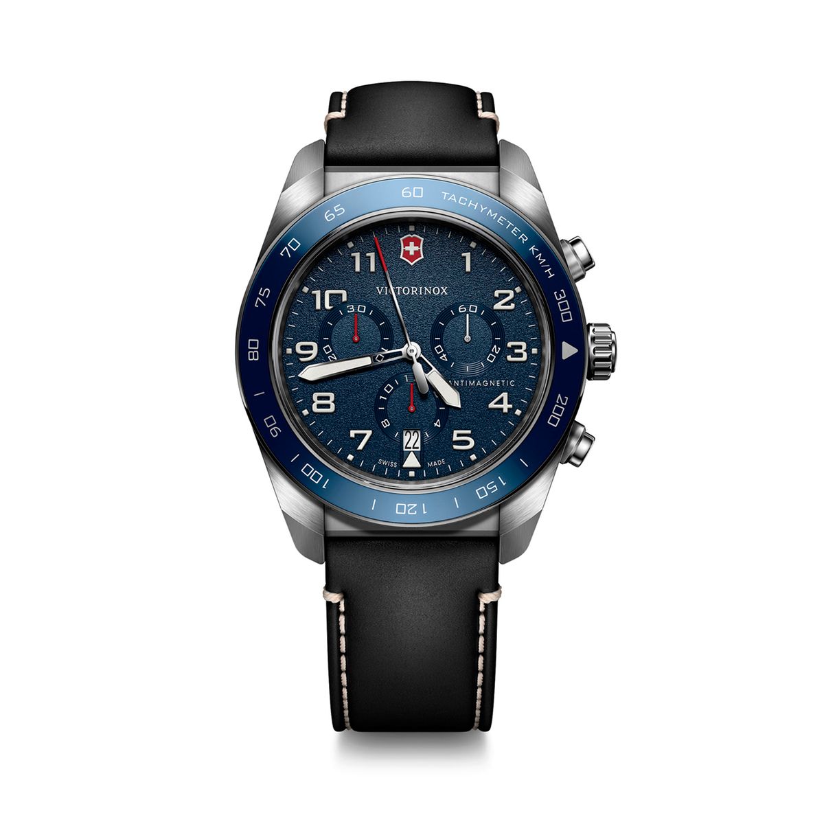 VICTORINOX - Reloj Swiss Army Chrono Correa de Cuero Negra Victorinox