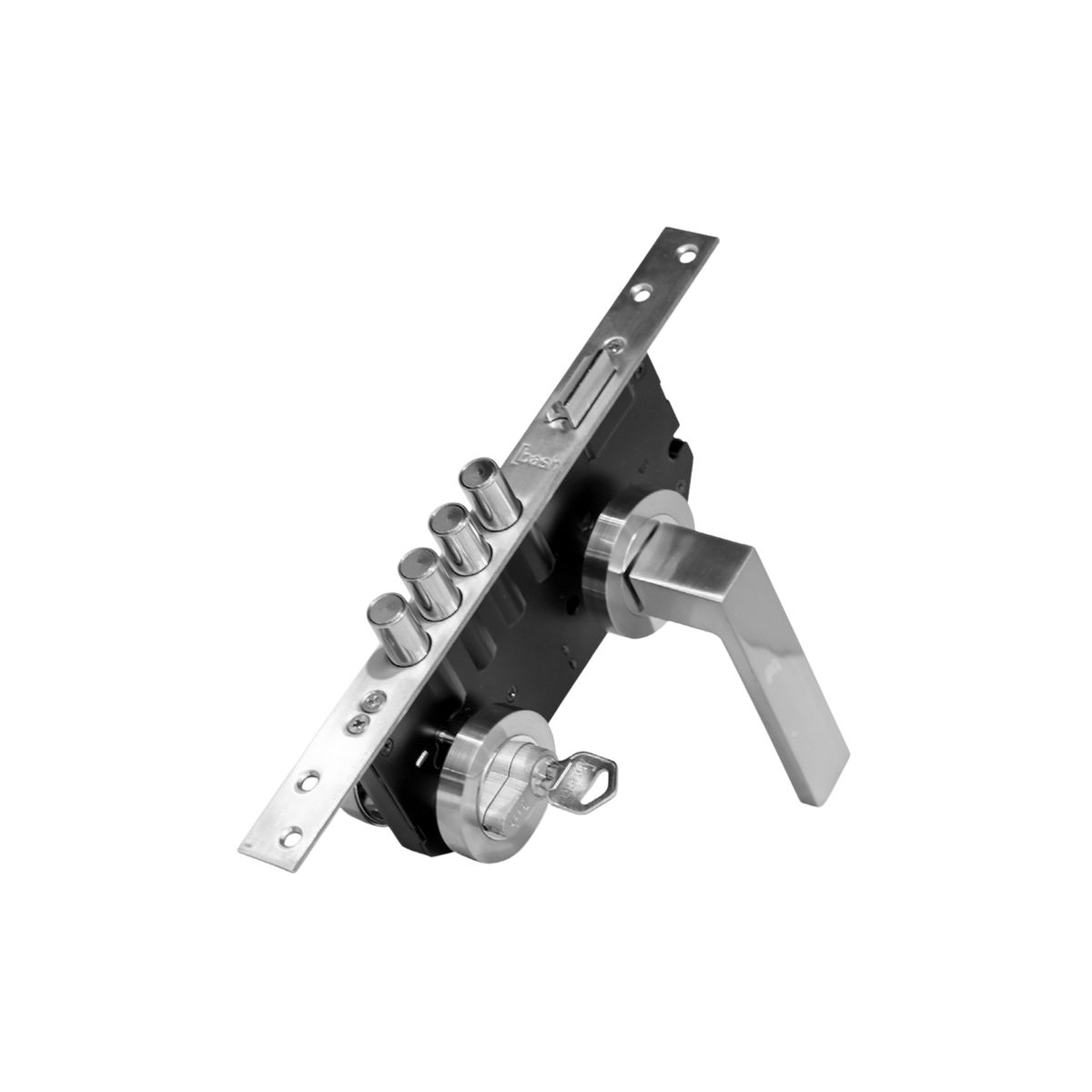 BASH - Cerradura De Embutir Manilla Principal Bash 8809 Acero Inox Izquierda