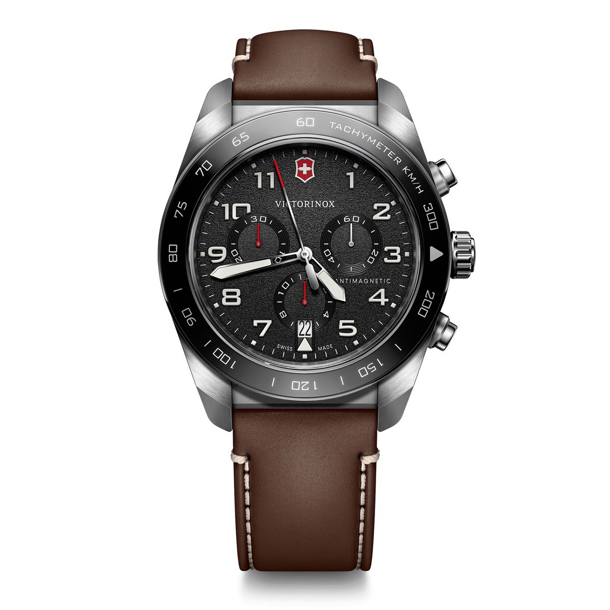 VICTORINOX - Reloj Swiss Army Chrono Correa de Cuero Café Victorinox
