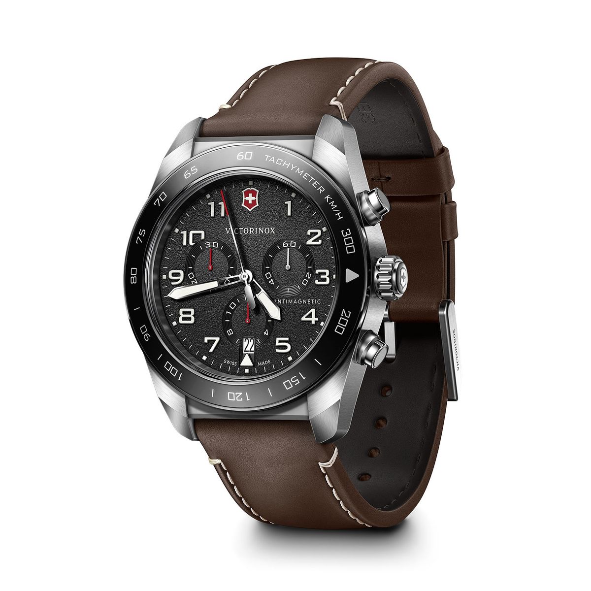 VICTORINOX - Reloj Swiss Army Chrono Correa de Cuero Café Victorinox