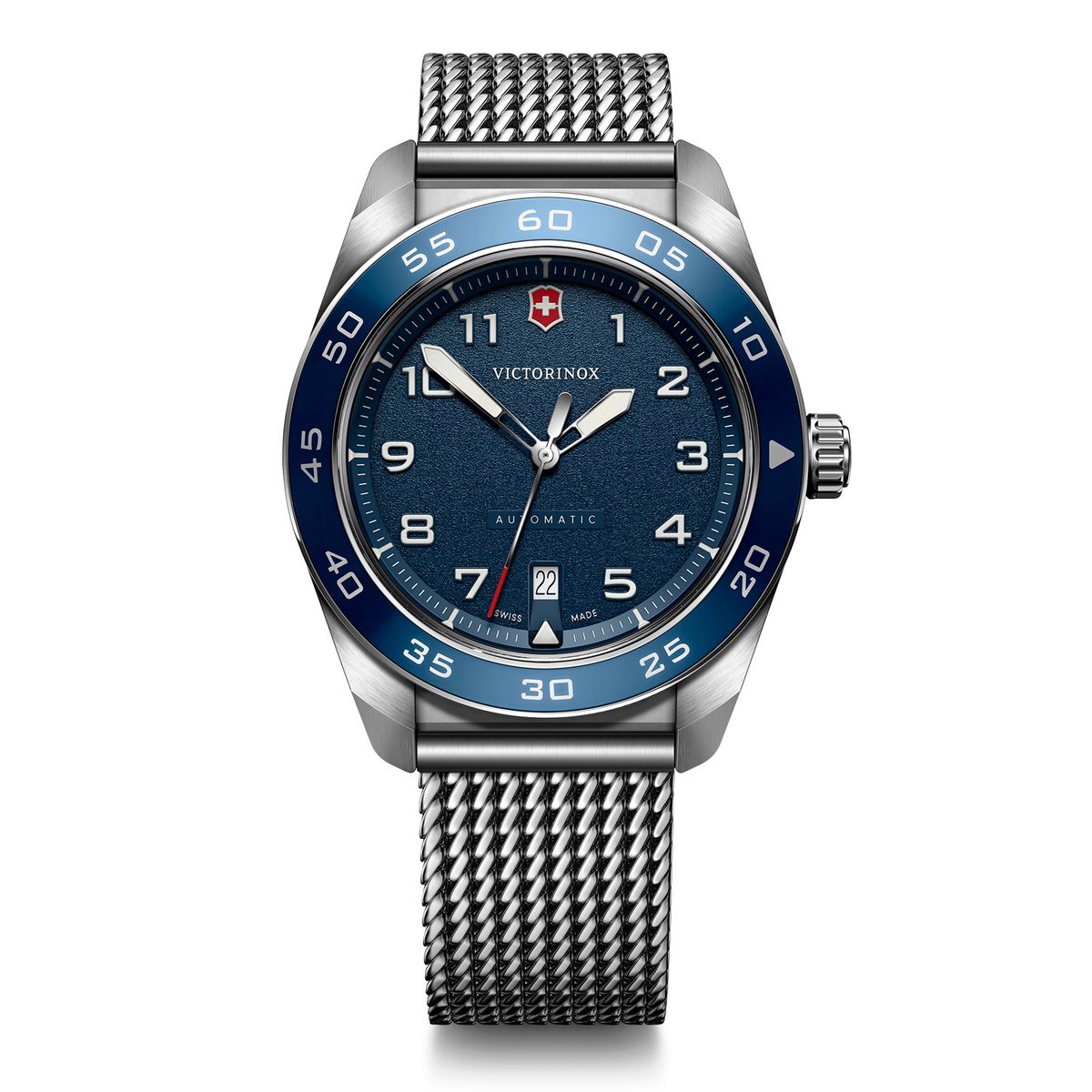 VICTORINOX - Reloj Swiss Army Automático Azul Correa de Acero Victorinox