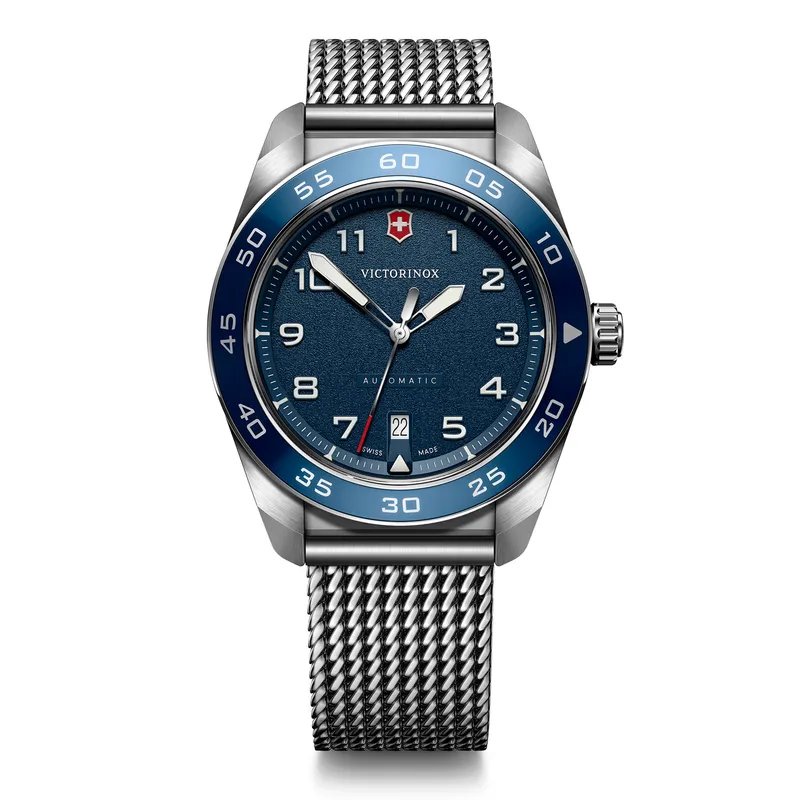 VICTORINOX - Reloj Swiss Army Automático Azul Correa de Acero Victorinox