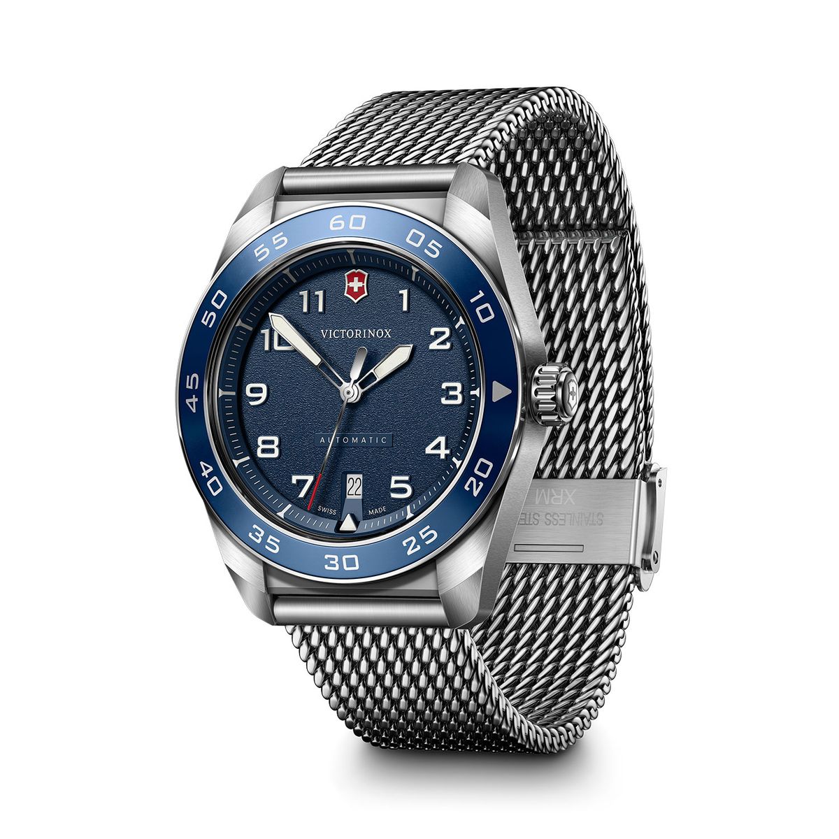 VICTORINOX - Reloj Swiss Army Automático Azul Correa de Acero Victorinox