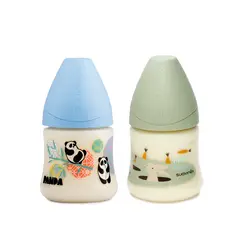 SUAVINEX - PACK MAMADERA 150ML ANAT LATEX PANDA + CONEJO VERDE