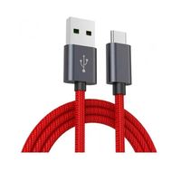 Cable Tpe Carga Rapida Mi Braided Usb Type-c rojo