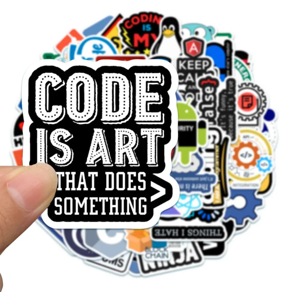 GENERICO - Programador Geek Java - Set De 50 Stickers / Calcomanias
