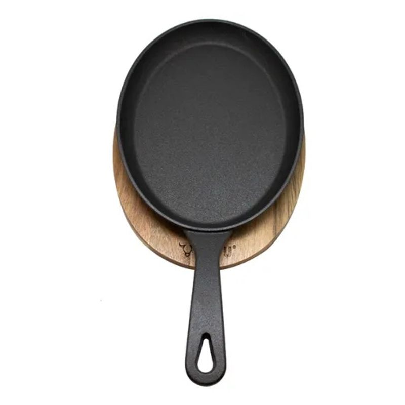 WAYU - Sarten Iron Cast Base Madera Wayu Color Negro