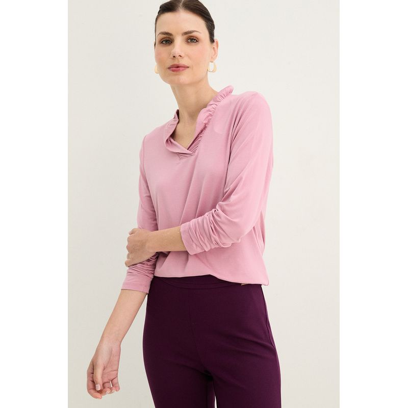 MA GRIFFE - Polera Rosado Mujer Magriffe