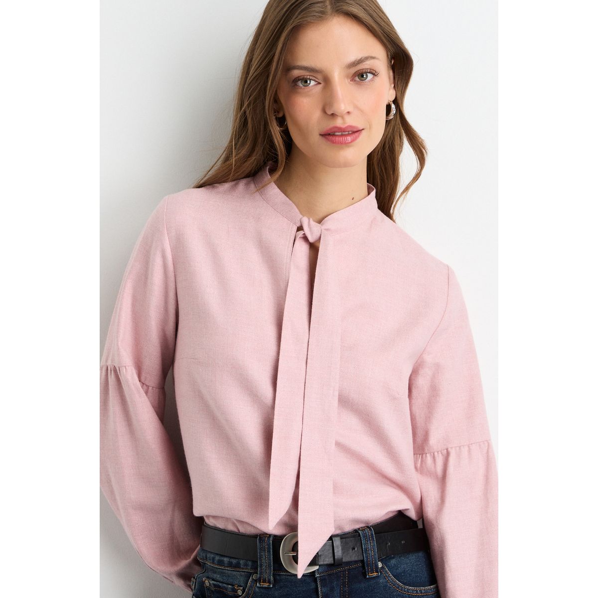 IO - Blusa Manga Larga Rosado Mujer Io
