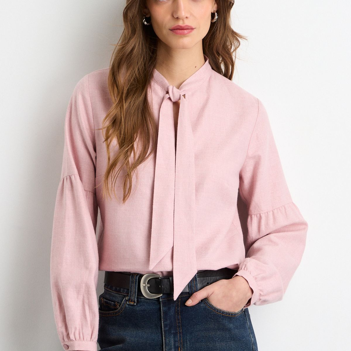 IO - Blusa Manga Larga Rosado Mujer Io