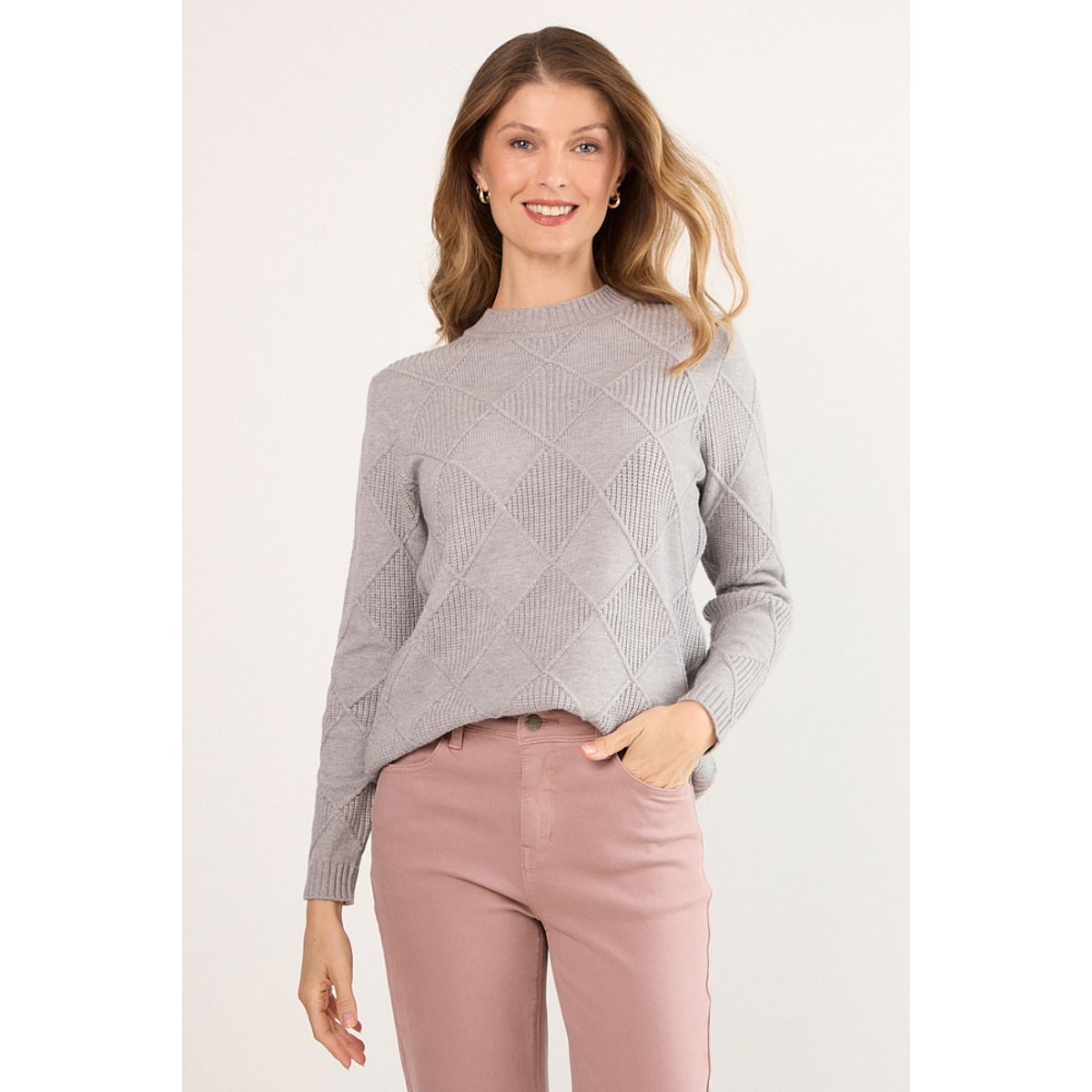 MA GRIFFE - Sweater Gris Mujer Magriffe