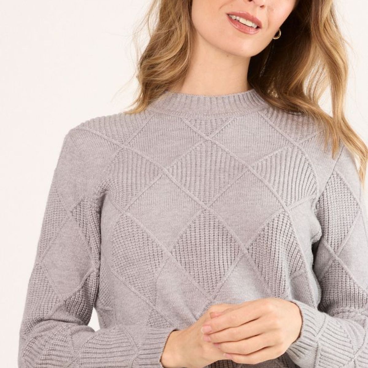 MA GRIFFE - Sweater Gris Mujer Magriffe