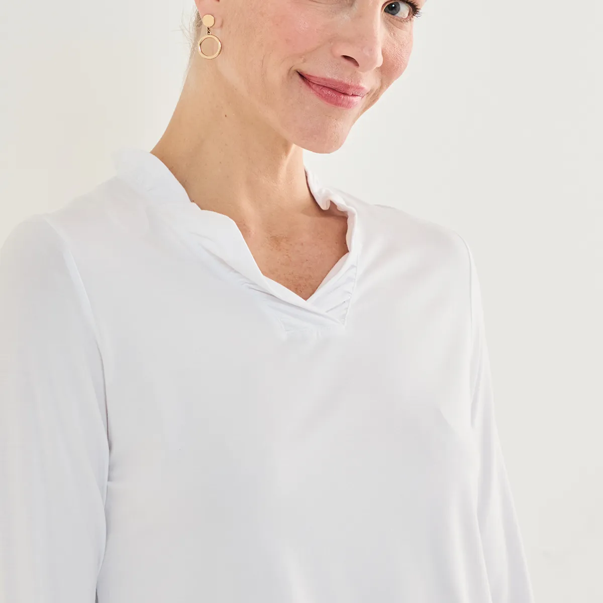 MA GRIFFE - Polera Crudo Mujer Magriffe