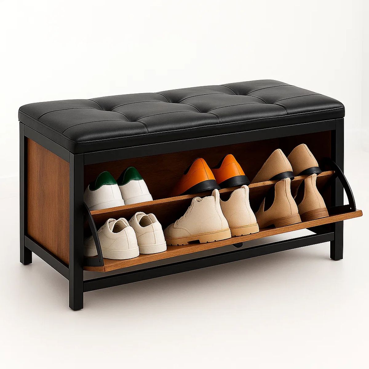 KLIK - Banco Zapatero Industrial con Asiento Acolchado