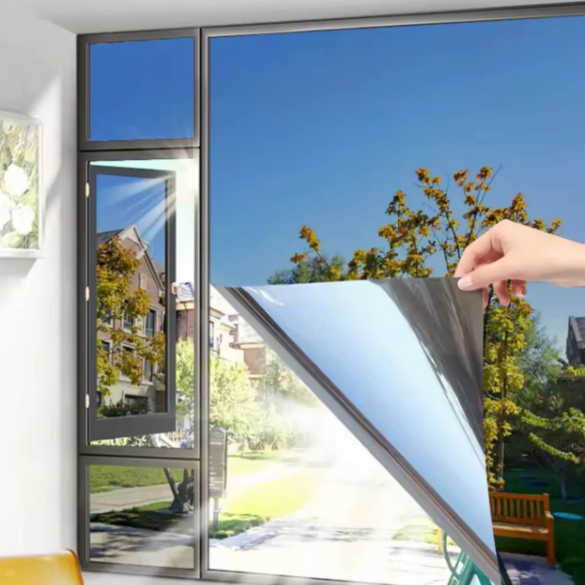 GENERICO - Papel Lamina Espejada Para ventas Autos Polarizada 1mtro x60cm