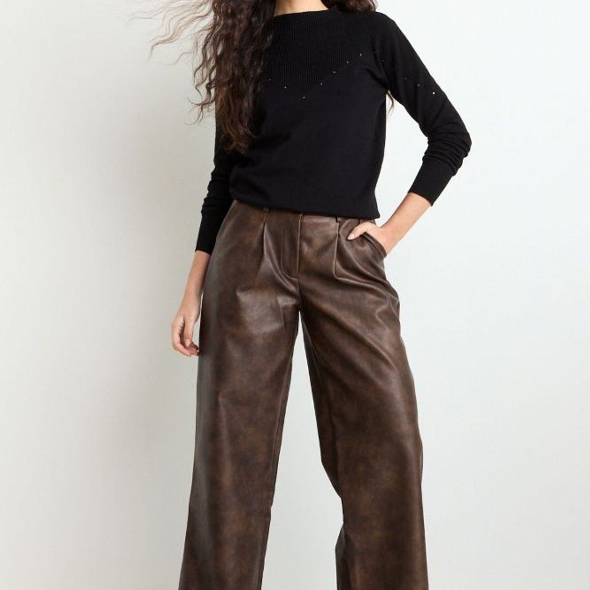 ASH - Pantalon Café Mujer Ash
