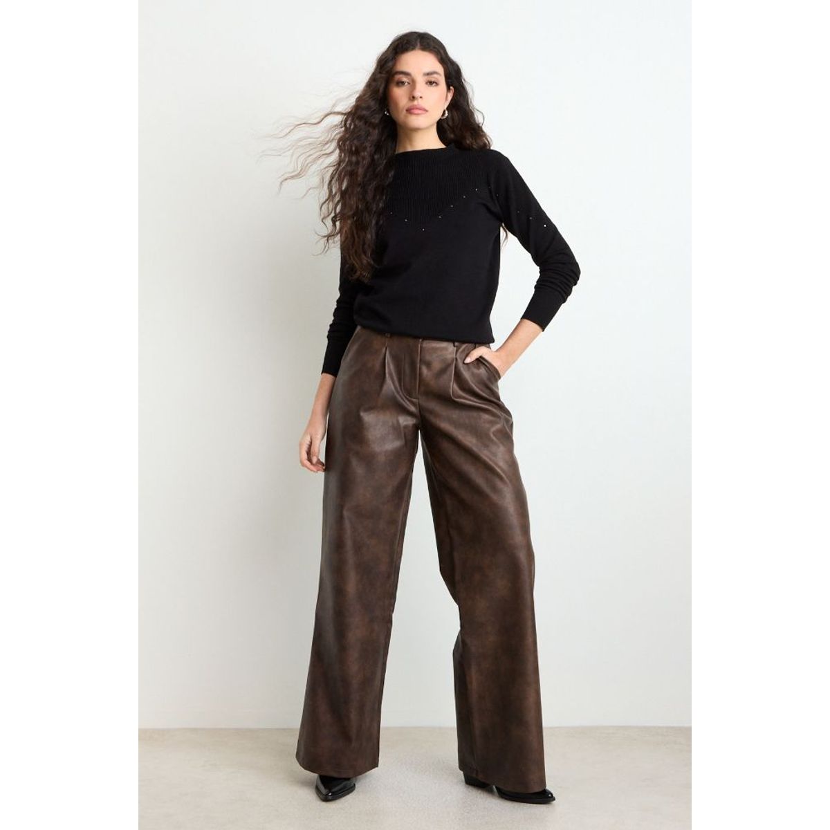 ASH - Pantalon Café Mujer Ash
