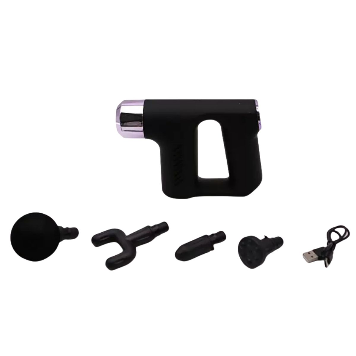 GENERICO - Masajeador Muscular Fascial Gun 5 Velocidades Color Negro