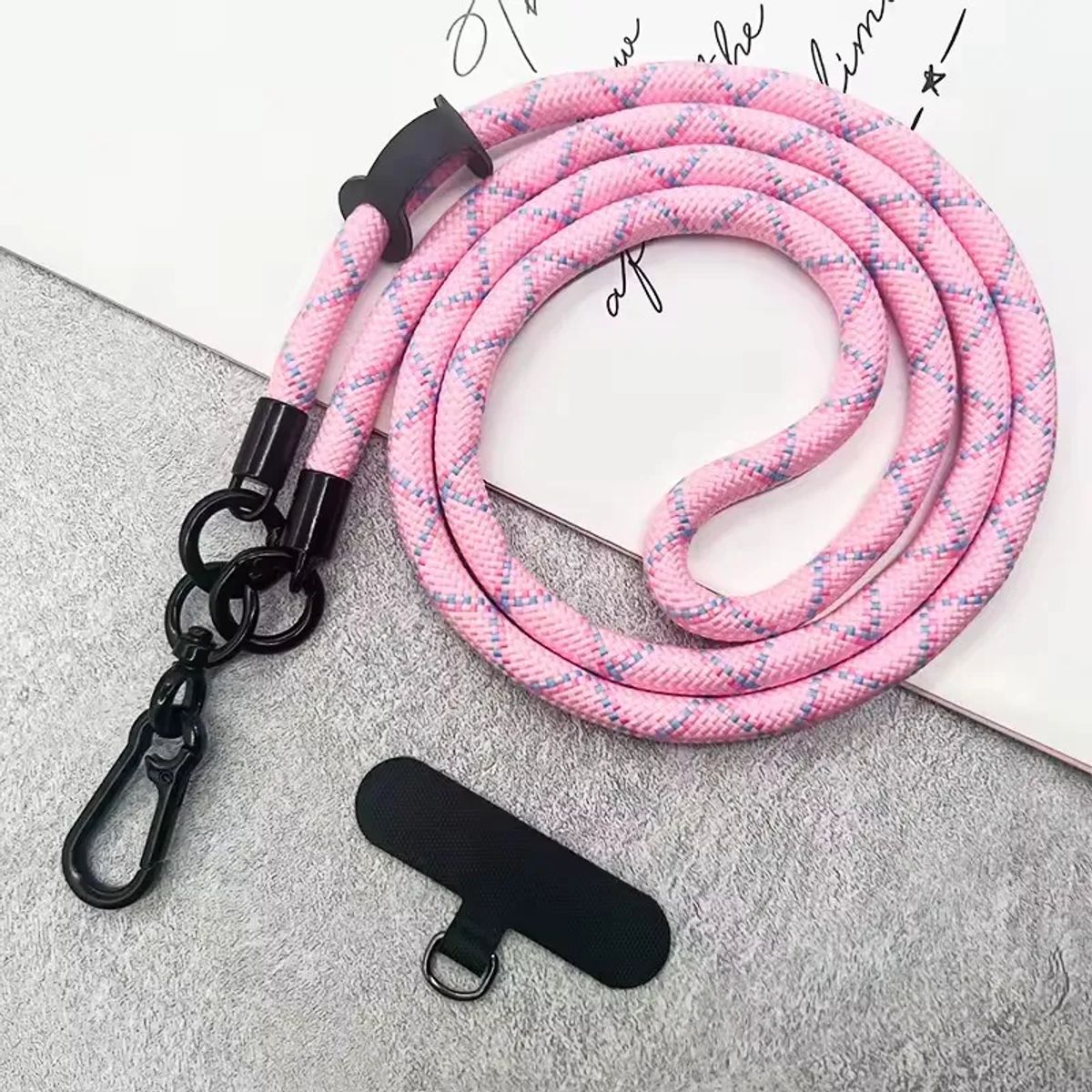 GENERICO - Colgante Para Carcasa Celular Universal Correa 120cm Rosa Celeste