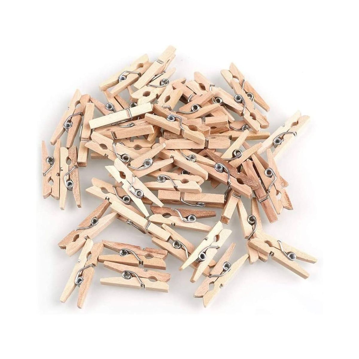 ART AND CRAFT - Mini Pinzas Perros De Madera Natural 45 Unid 09x25 Cm