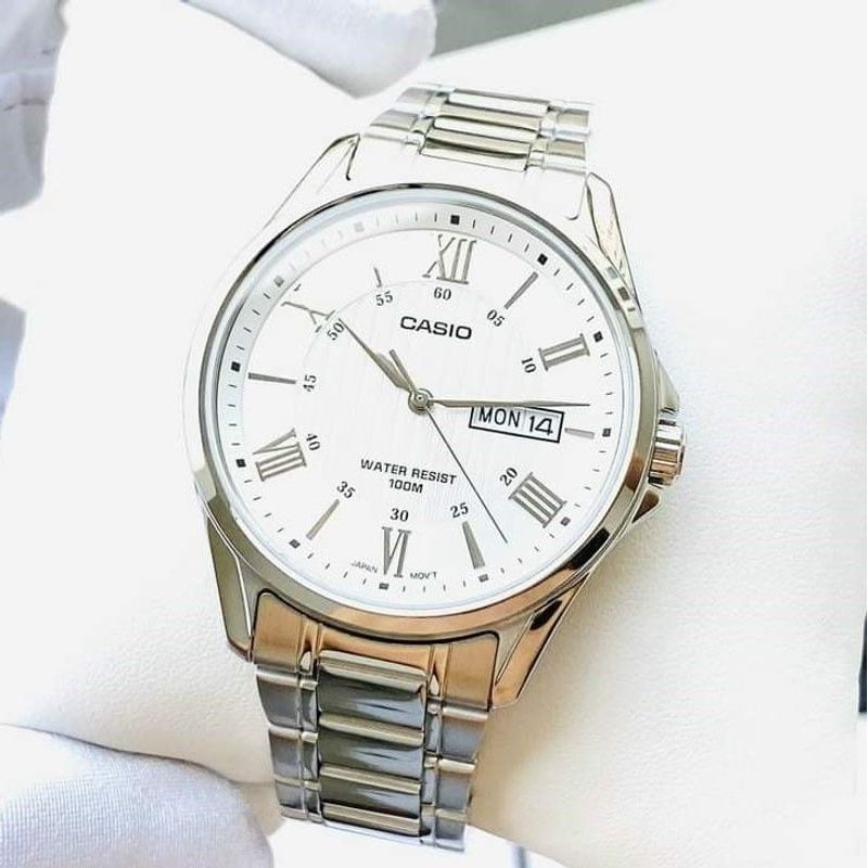 CASIO - RELOJ CASIO MTP1384D-7AV HOMBRE METAL SUMERGIBLE 100M
