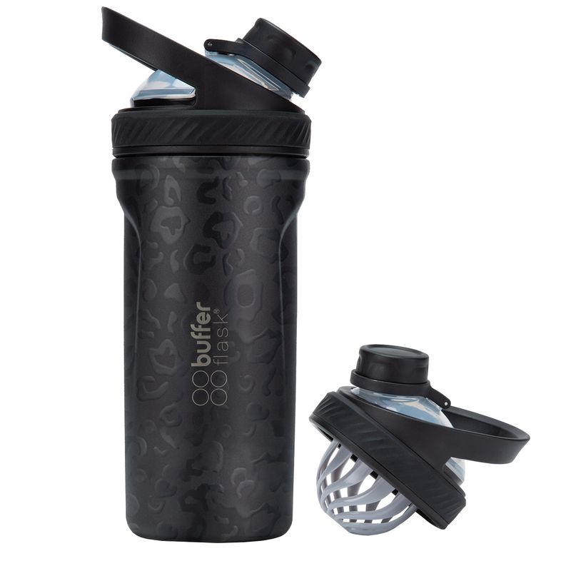 BUFFER FLASK - Shaker Vaso Proteina Mezclador Buffer Acero Inox 700 - Gris oscuro