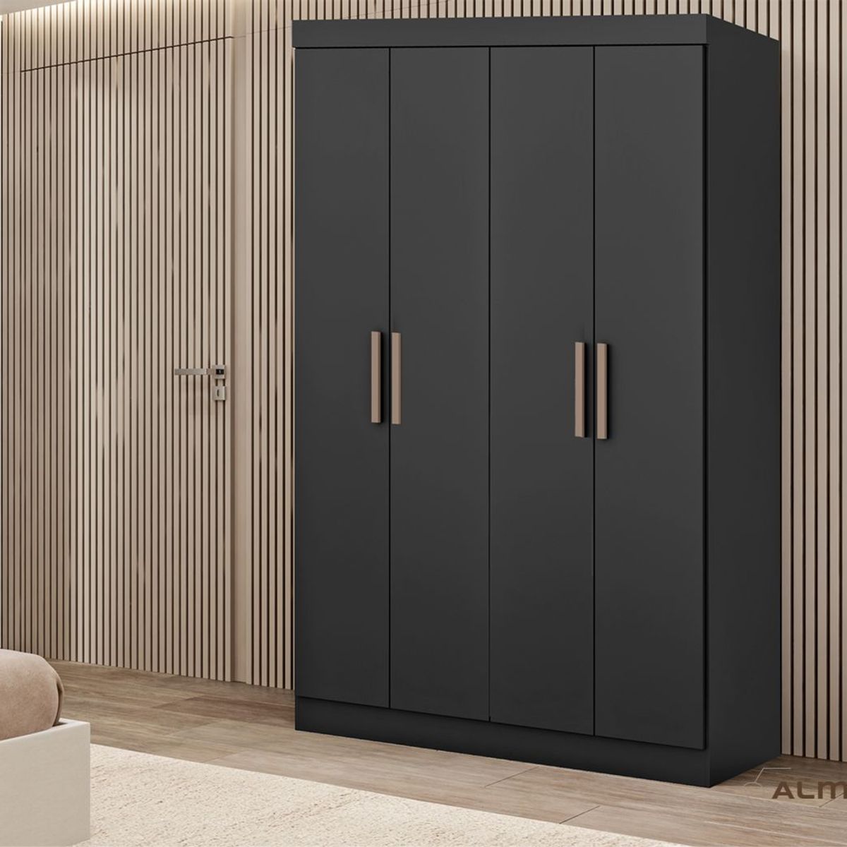 ALMORE - Closet Atlanta 4 Ptas Negro