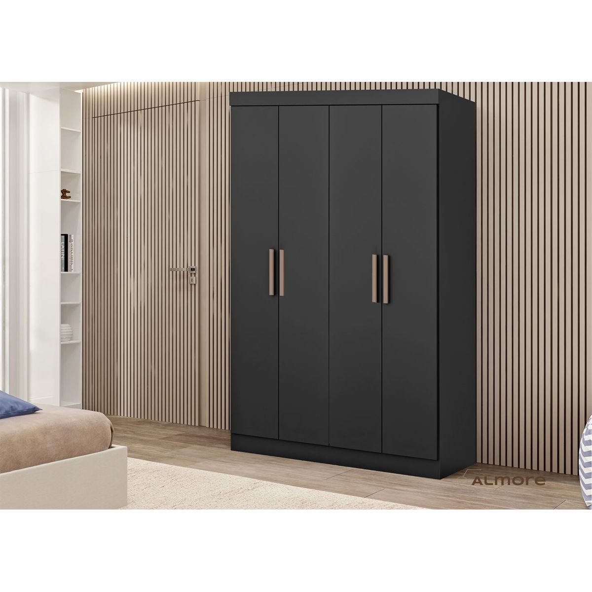 ALMORE - Closet Atlanta 4 Ptas Negro