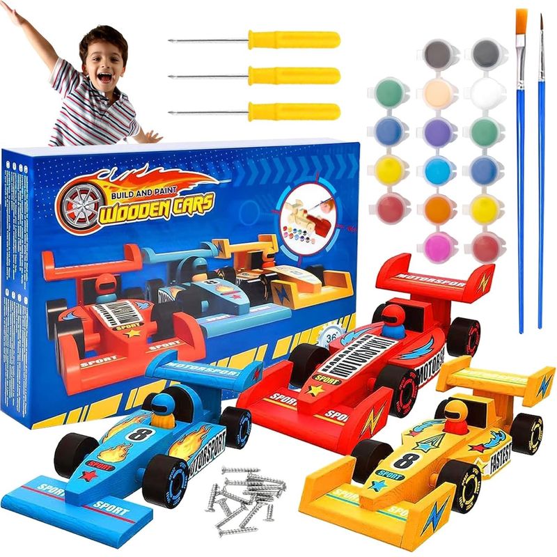 GENERICO - Kit de construcción de coches de carreras para niños
