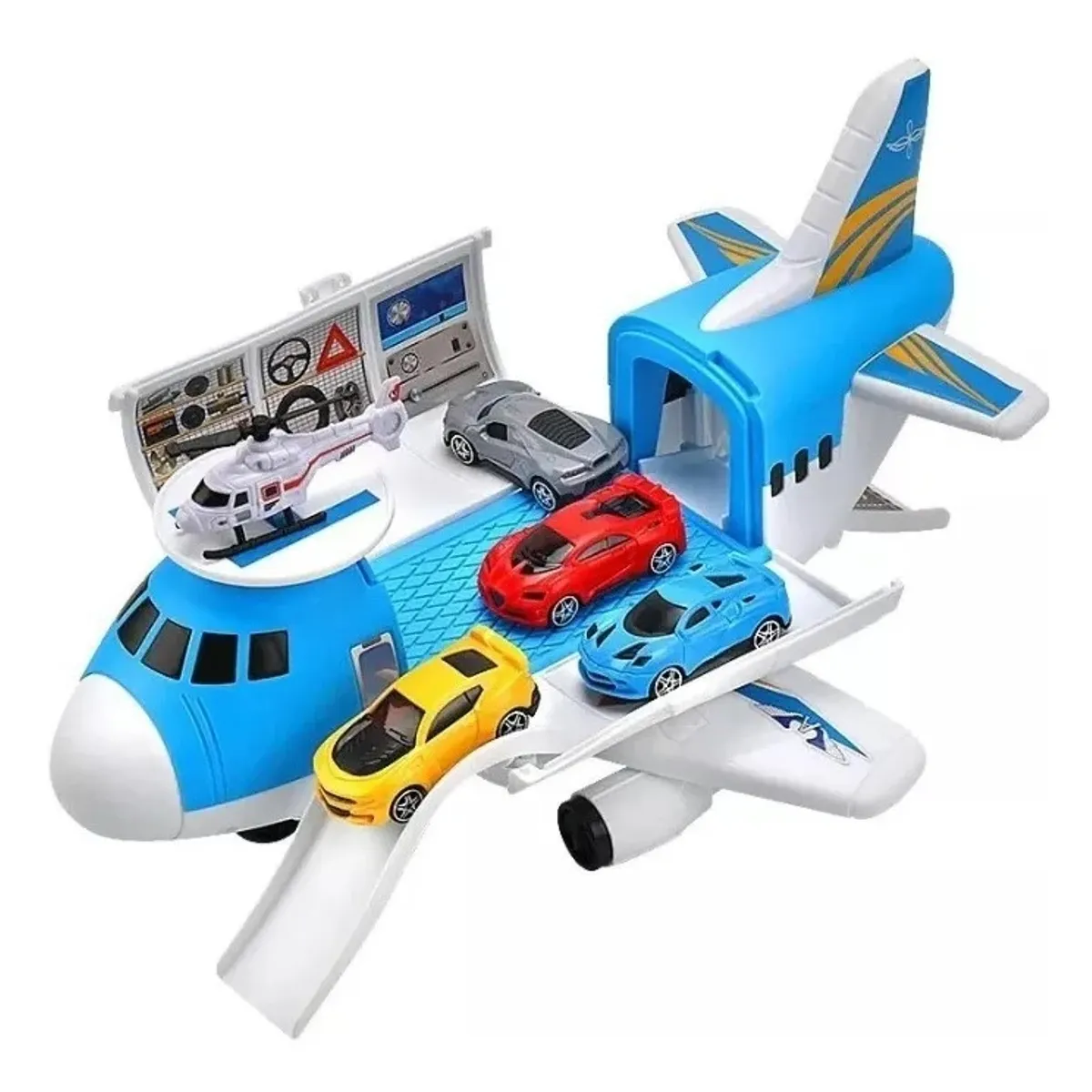 BESTOYS - Avion Transportador Incluye 5 Autos Bestoys