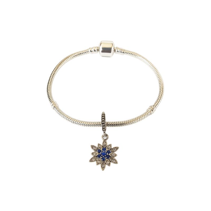 GENERICO - Pulsera con Dije charm de Copo de Nieve